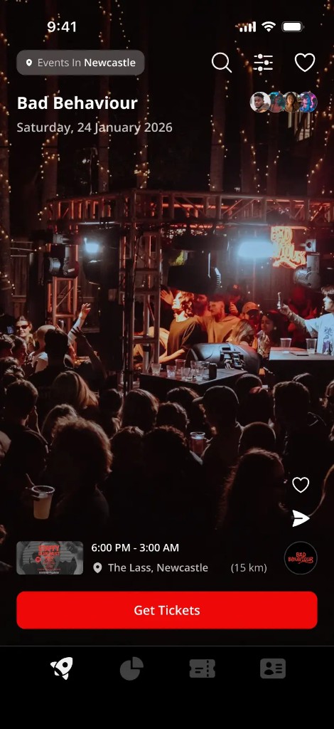 YourKind app — event listing